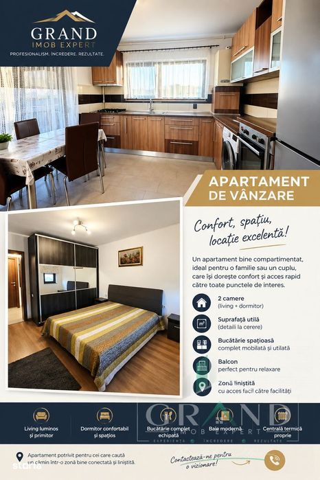Apartament 2 Camere + Spatiu de Birou | Balcon 12 MP | Parcare | Gheor — fotografia 1