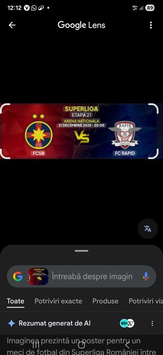 1 Bilet fcsb rapid, inel 1 central, sector 113