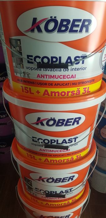 Vopsea Lavabilă Kober Ecoplast 15L
