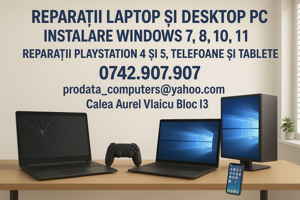 Instalari Windows , Reparatii Laptop PC,Tablete,Telefoane...