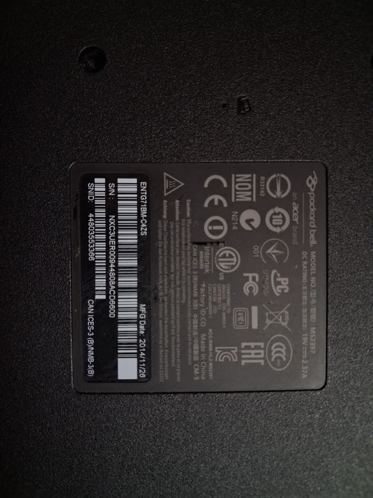 Ноутбук Packard bell