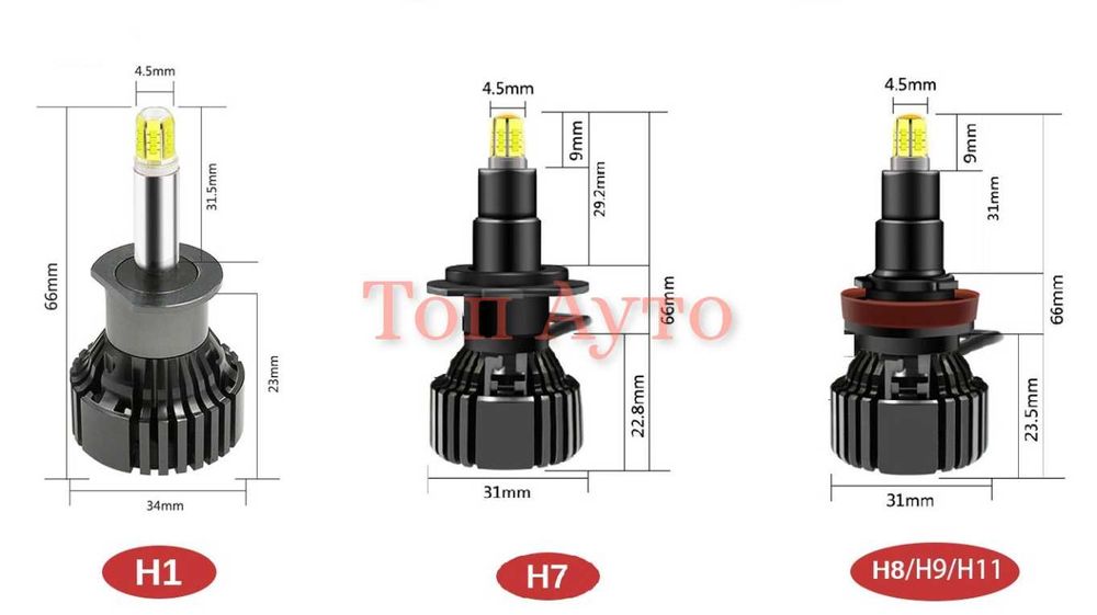 Led Лед 360° За ЛУПИ Мощни Мини H1 H7 Н11