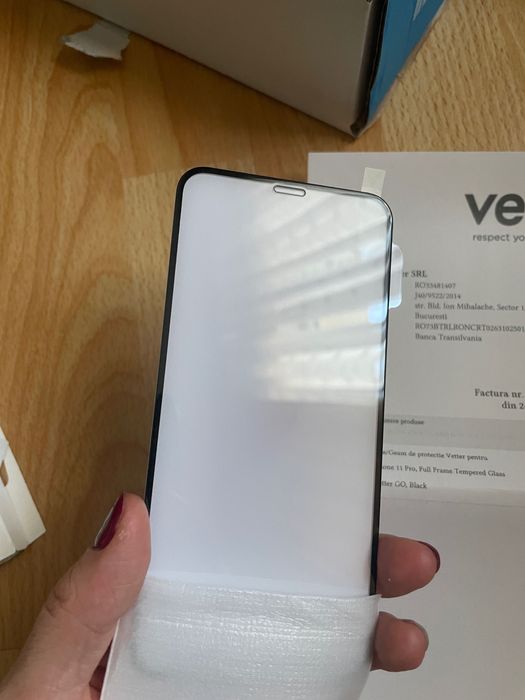 Folie protecție sticlă iPhone X, Xs, 11 Pro