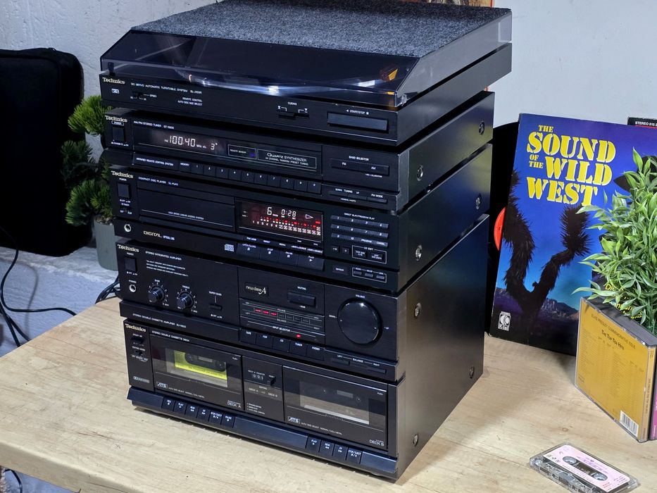 Linie audio TECHNICS x820, amplificator, deck,pick-up, tuner,cd player