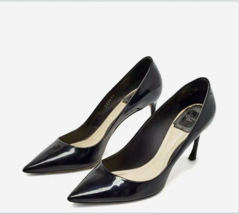 CHRISTIAN DIOR Оригинални Обувки  PRE-OWNED 75mm patent-leather pointed-toe