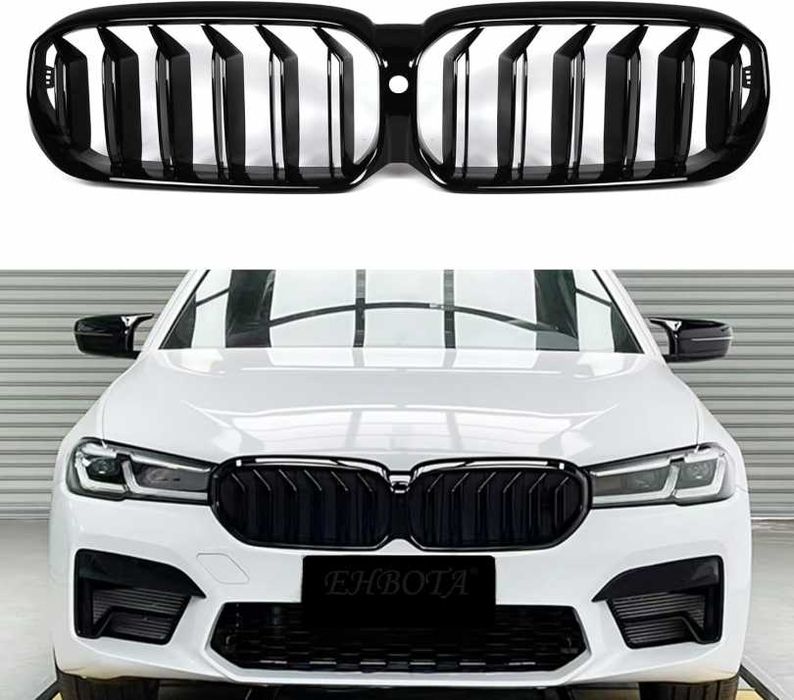 Двойни Бъбреци Решетки За BMW 5 SERIES G30 G31 LCI БМВ 5-та Серия Facelift BMW G30 G31 G38 2020г.-2023г. Черен Гланц Лак