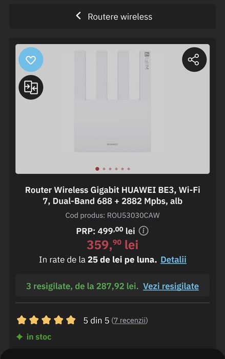 Router Wireless WiFi 7 Huawei (Garanție Altex)