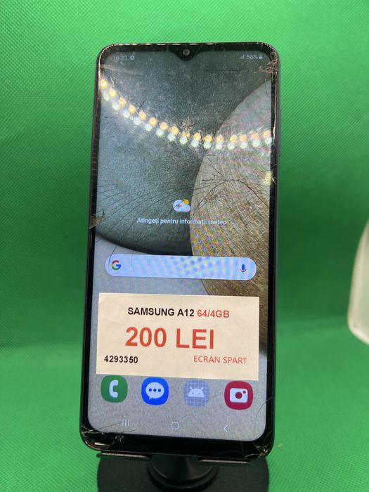 Samsung A12 64/4gb fisurat•Amanet Lazar Crangasi•429335