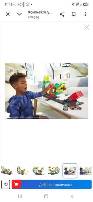 Комплект за игра Hot Wheels City - Dragon Drive Firefight