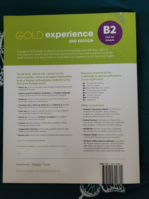 Culegere Cambridge B2 First for Schools Gold Experience