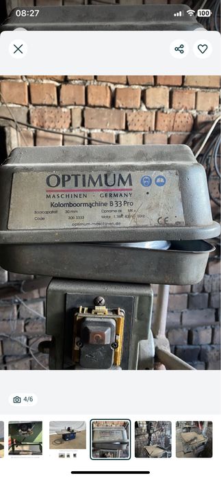 Masina de gaurit Optimum si cap de filetat ARCHER con morse 3