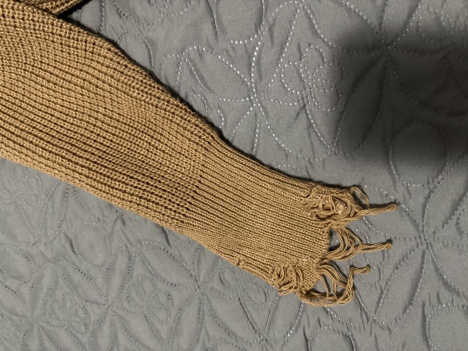 Дамска плетена рокля в карамелен цвят – свободна кройка