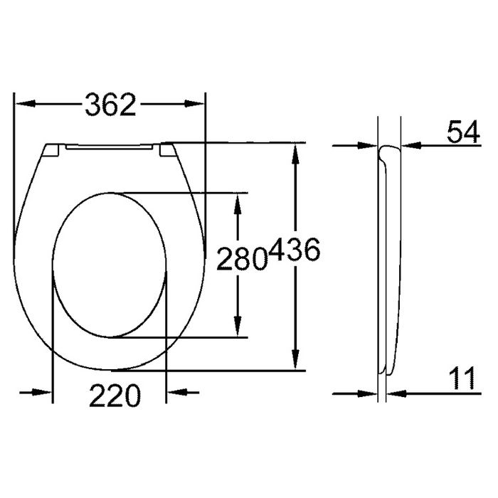 Нови тоалетна чиния Grohe Bau Ceramic Rimless и капак забавено падане