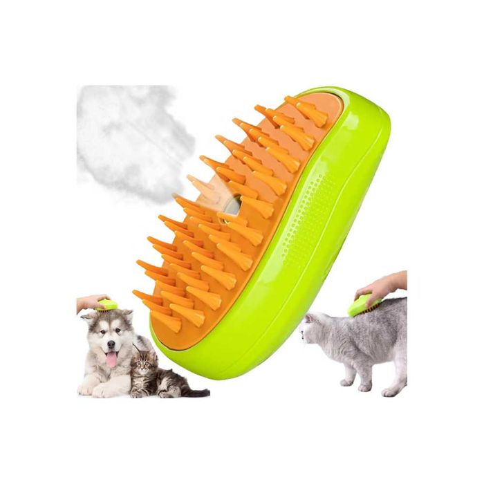 Perie 3 in 1 multifunctionala pentru animale de companie, cu aburi