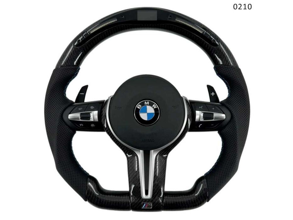 Volan sport M din carbon cu afișaj LED BMW 5 F10 6 F12 7 Seria F01