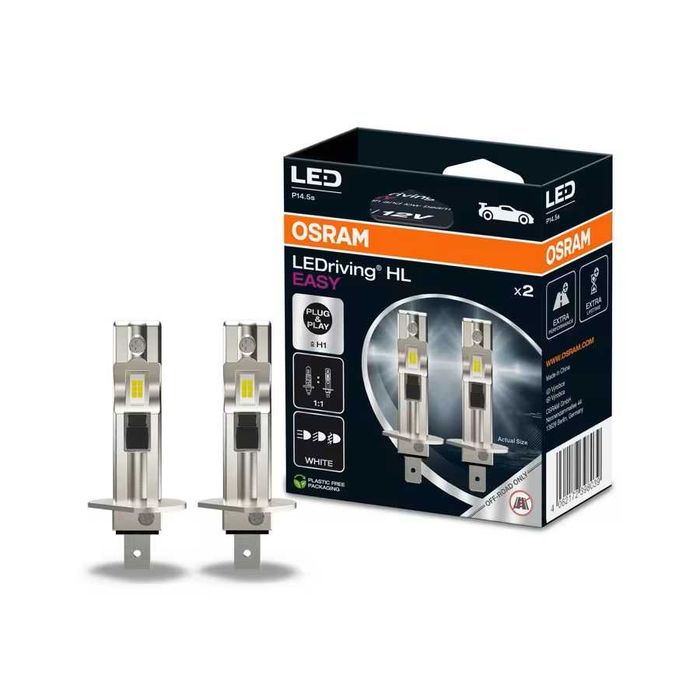 Авто LED крушки OSRAM LEDriving HL EASY GEN2 H1/H3/H4/H7/H8/H9/H10/H11/H15/H16/H18/H19/HB3/HB4/HIR1/HIR2-12V-6500K