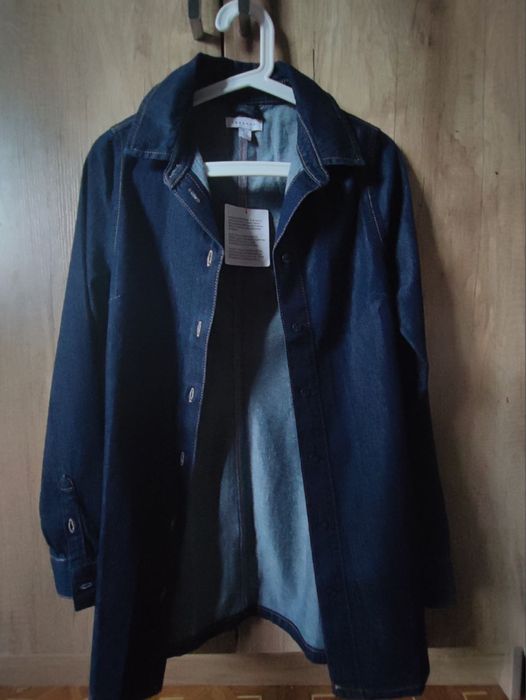 Рубашка темный деним