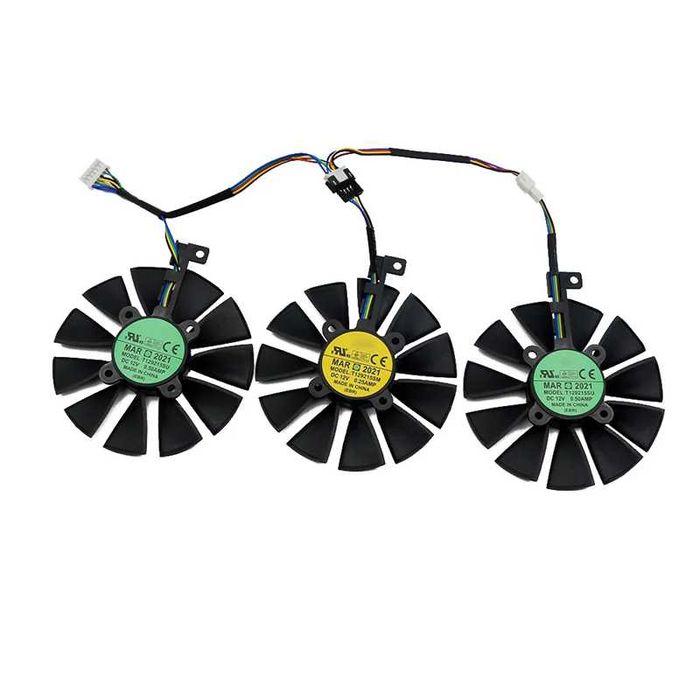 Set 3 Ventilatoare 87MM T129215SU 6Pin ASUS Strix 1070 1080Ti 580 VEGA