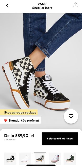 Vans sneaker inalt dama marimea 36