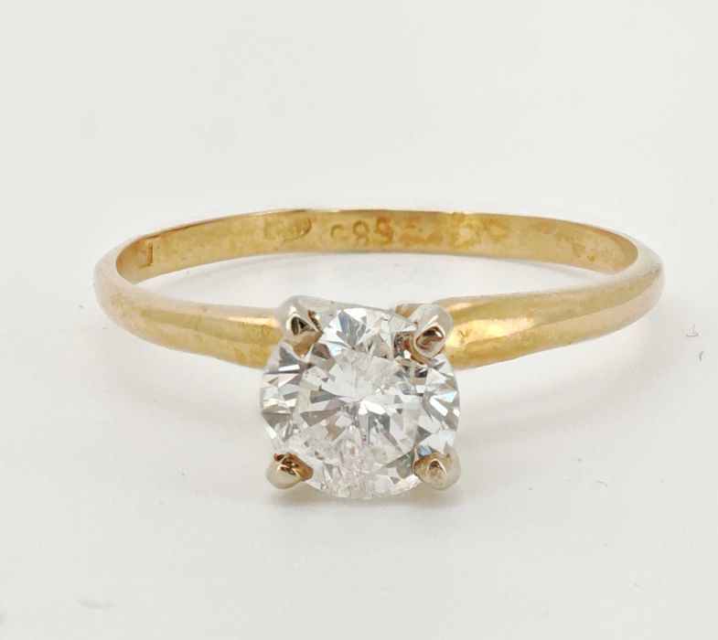 Inel logodna aur 14k cu diamant 0.8ct