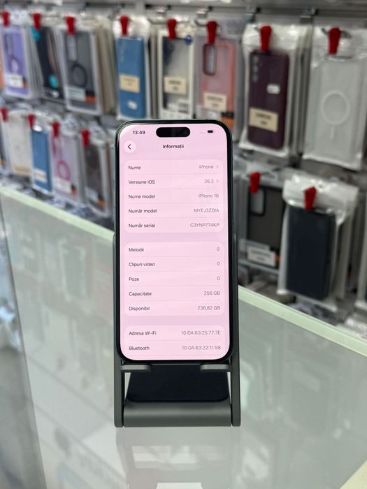 Iphone 16 Teal - 256 GB - Baterie 100% - DeBi GSM Mobile