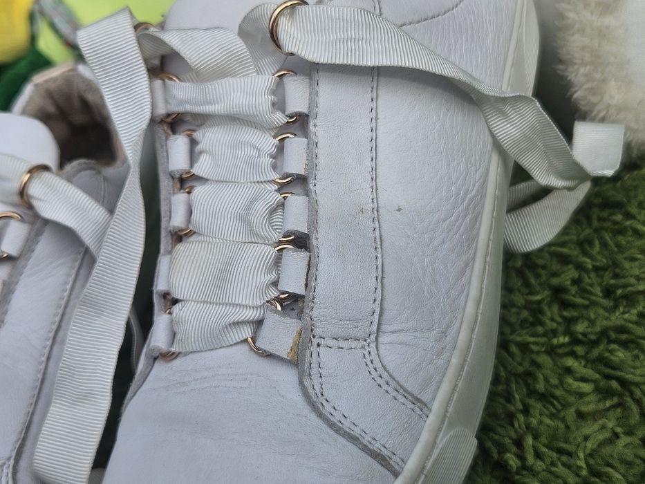 Hallhuber бели кецове от кожа N39