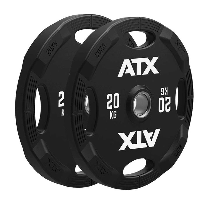 Комплект Олимпийска Щанга 127.5 кг - Сет Уретанови Дискове и Лост