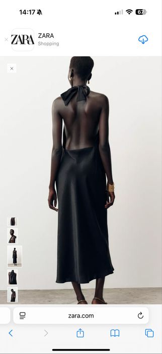 Дълга черна рокля ZARA