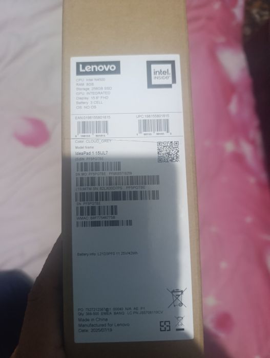 Ноутбук LENOVO ideapad1 15ijl7