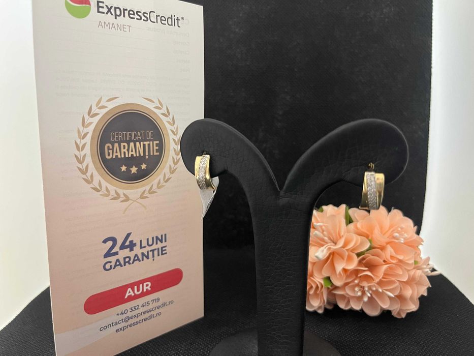 Cercei Aur 14k 2.82g (AG16 Moldova b33165.7)-Garantie 2 ani!