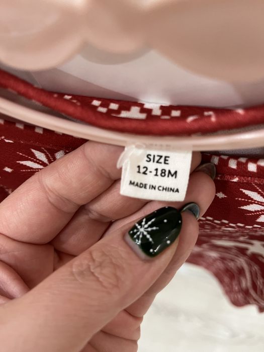 Коледна рокля с принт на елени