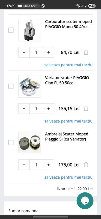 Motoretă Piaggio pentru piese