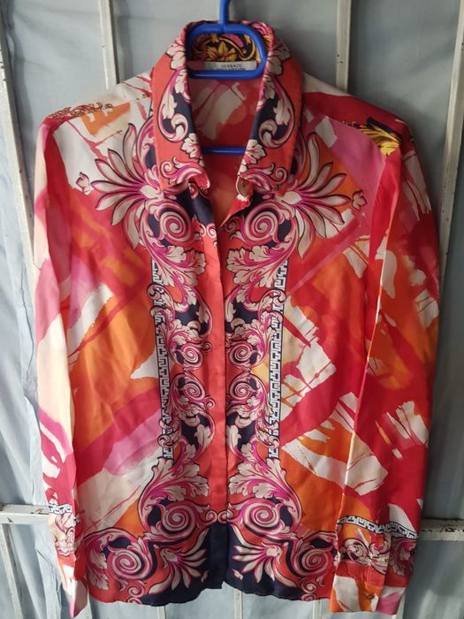 Versace Collection cămașă de dama din mătase naturală