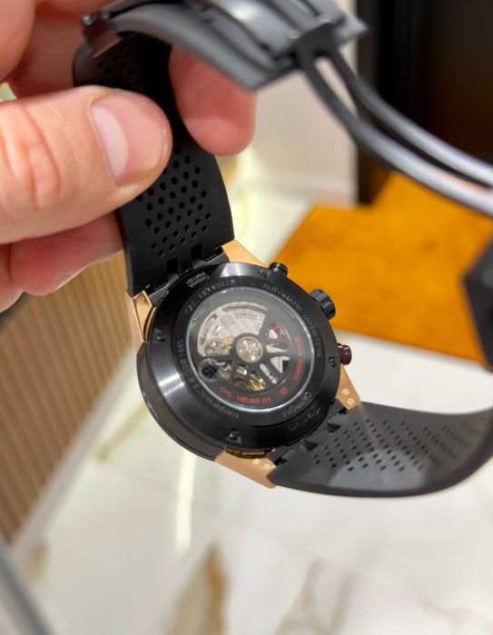 tag-heuer Skeleton / златисто-черен