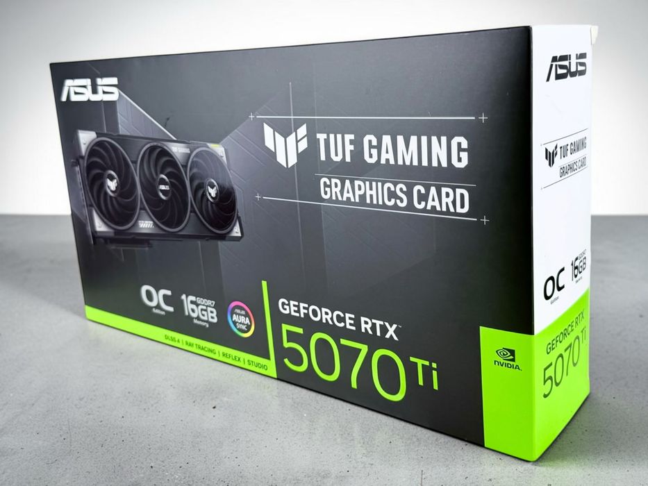 ASUS TUF Gaming GeForce RTX 5070 Ti OC 16GB GDDR7 Black ЧИСТО НОВА!