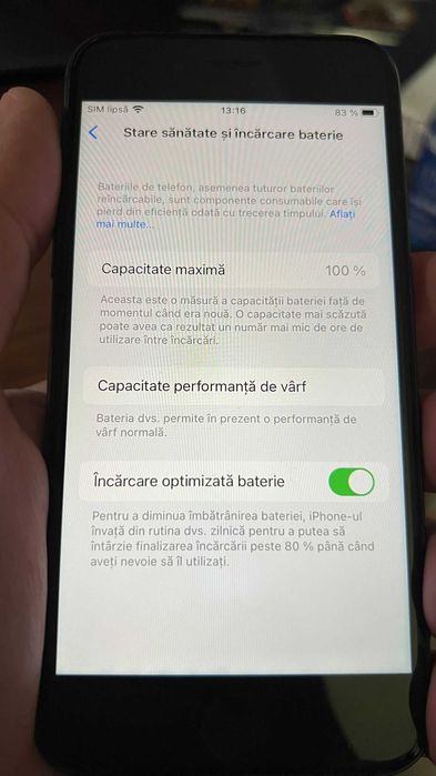iphone 8 black 64 gb - sanatate baterie 100%