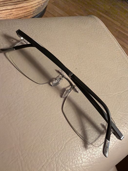 Ochelari vedere Silhouette rame de lux placate cu aur alb. Lentile de distanta scumpe usoare cu toate tratamentele 0,75