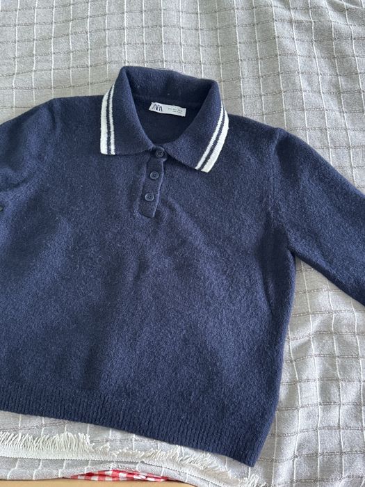 Син пуловер Zara L