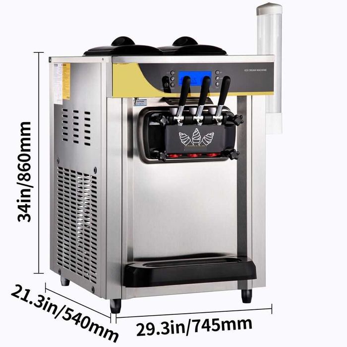 Нова Професионална Машина за мек италиански сладолед крем гаранция 1 г