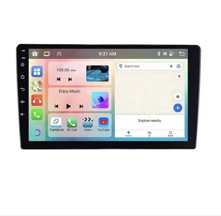 Универсална мултимедия 9 инча, Android 15.0, 4GB RAM/64GB ROM, CarPlay и Android Auto, Mirror Link, Navigation