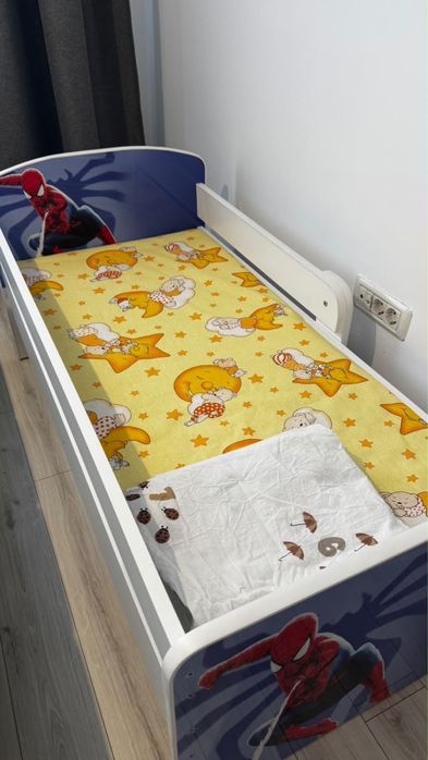 Pat copii , 136x66 cm, 2-6 ani, cu saltea inclusa
