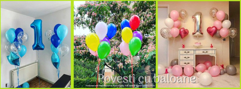 Personaje desene, baloane cu heliu (latex, cifre, inimioare etc)