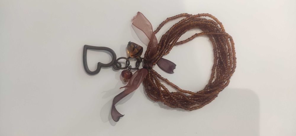 Кафяви колие с гривна