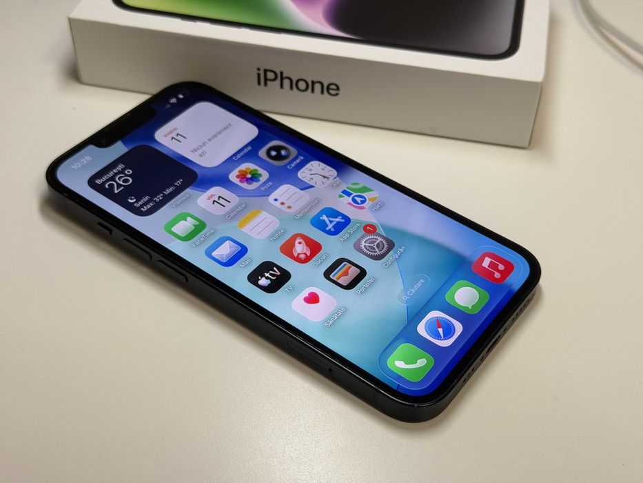 iPhone 14, Midnight, 128Gb, Liber de retea | Cod - G922