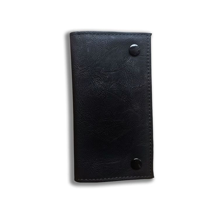 ПРОМОЦИЯ   Калъф за тютюн, Кожен, Закопчаване тик-так, Черен, 16 х 9