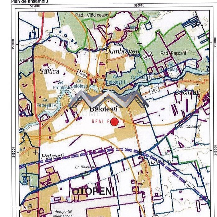 Teren 9700 mp Balotești – Ideal ansamblu rezidențial, acces rapid, uti