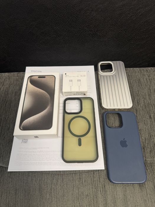 КАТО НОВ 256GB iPhone 15 Pro Max iStyle Гаранция 2026 Natural