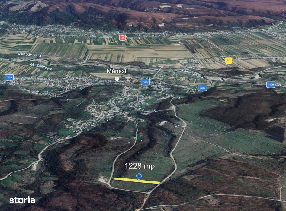 Teren 1228 mp între păduri - o oază de liniște la 20 km de Târgoviște