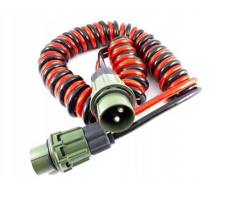 Кабел Нато NATO , два пина , 24V меден спирален кабел тир камион