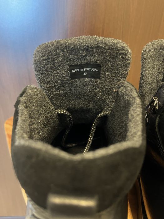 Зимни дебели кожени боти